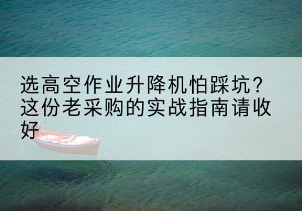 乐陵高空作业升降机厂家推荐-选高空作业升降机怕踩坑？这份老采购的实战指南请收好