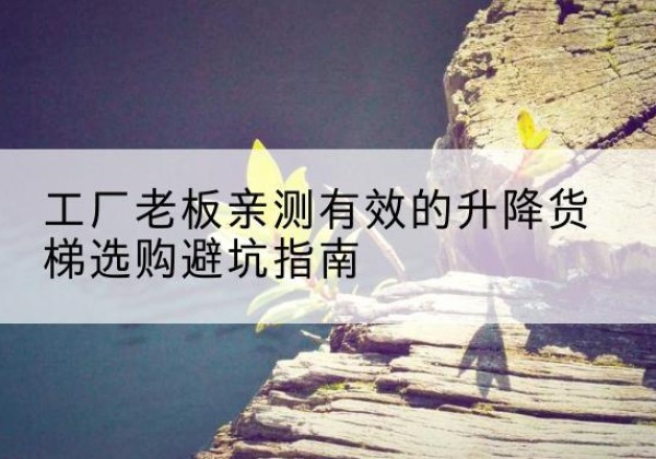 乐陵升降货梯怎么选-工厂老板亲测有效的升降货梯选购避坑指南